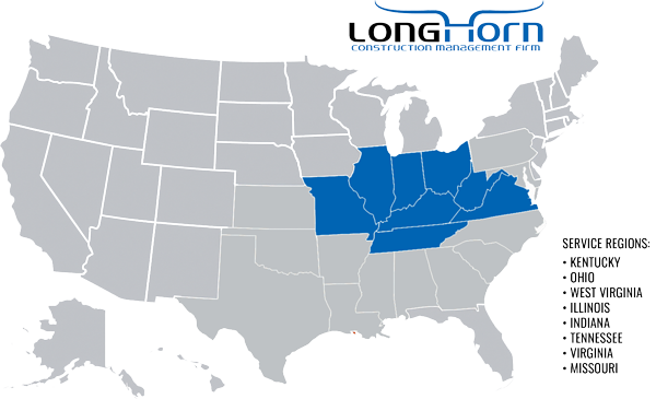 Longhorn Construction Management – Service Regions